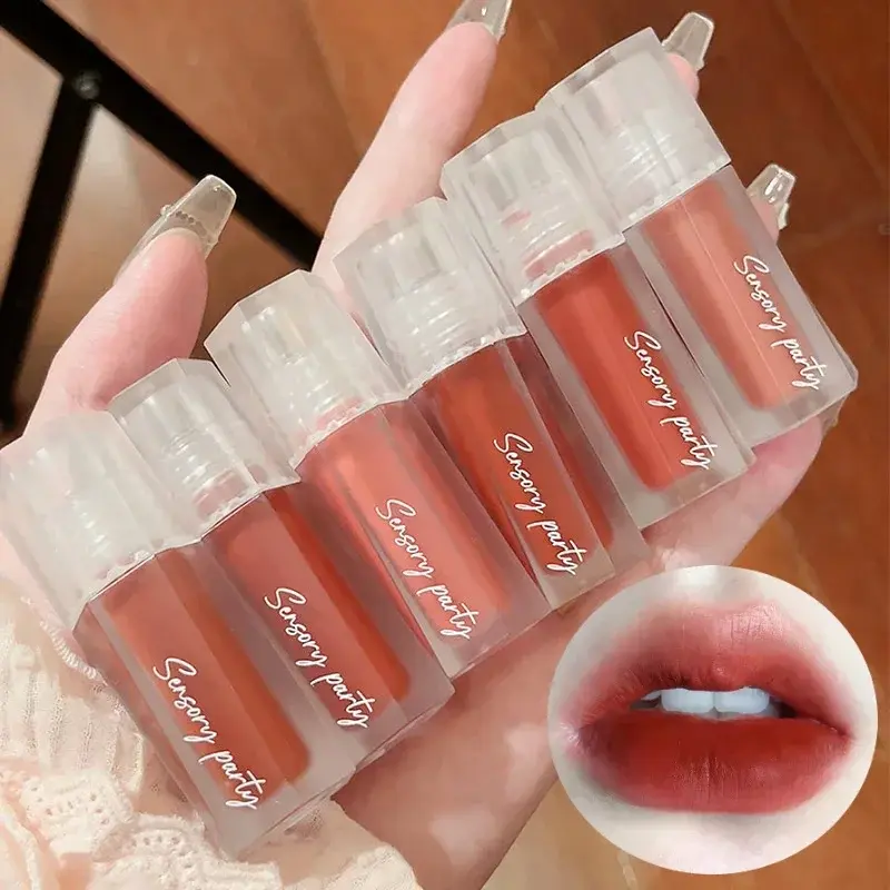 6 Colors Velvet Matte Liquid Lipstick Waterproof Long Lasting Lip Gloss Sexy Non-Stick Cup Lip Tint Makeup Korea Women Cosmetic