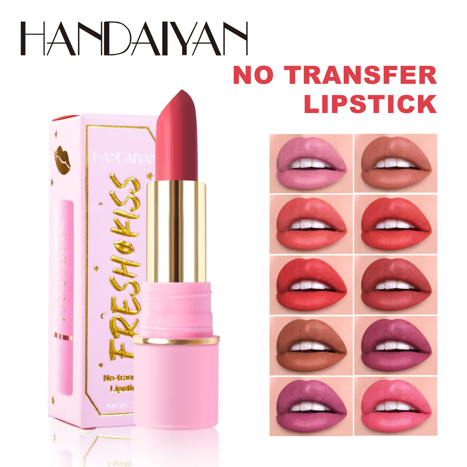 Nude Matte Pink Lipstick Waterproof Long Lasting Non-stick Cup Lip Stick Not Fading Sexy Red Velvet Lip Balm Makeup Cosmetics