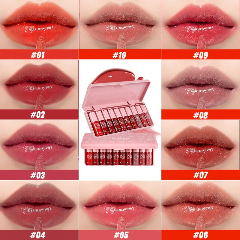 Lip Gloss Set Matte Lipstick For Lips Set Waterproof Non-Stick 24 Hours Long Lasting Velvet Lip Tint Cosmetics Korean Makeup