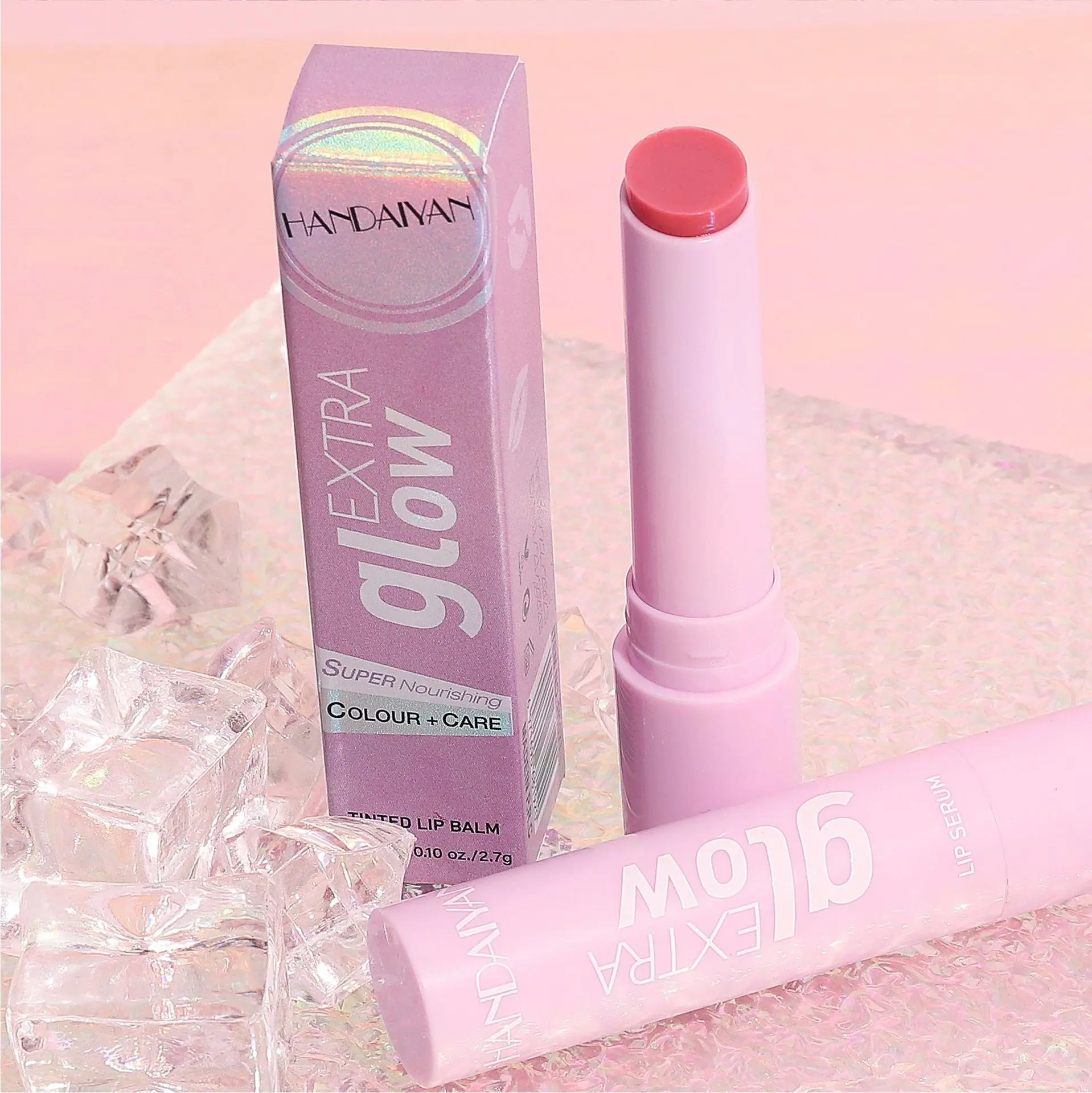 Handaiyan Long Lasting Lipstick Waterproof Moisturizing MIrror Watery Jelly Lip Stick Lip Plumper Lip Balm Makeup