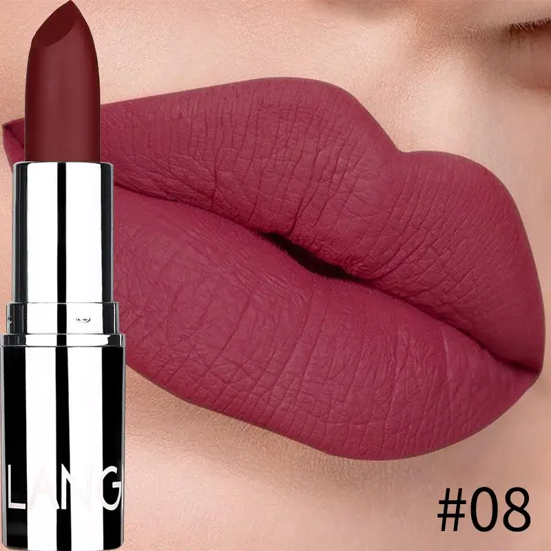 Matte Lipstick Waterproof Velvet Lips Stick 8 Colors Sexy Non-stick Cup Make-up Lipgloss  Lipstick