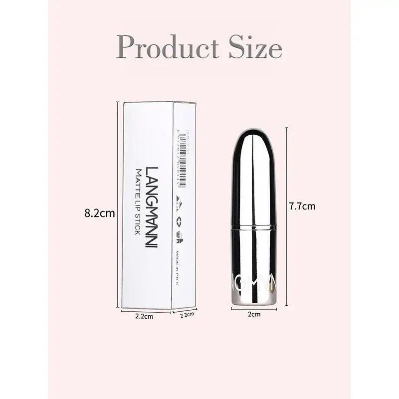 Matte Lipstick Waterproof Velvet Lips Stick 8 Colors Sexy Non-stick Cup Make-up Lipgloss  Lipstick
