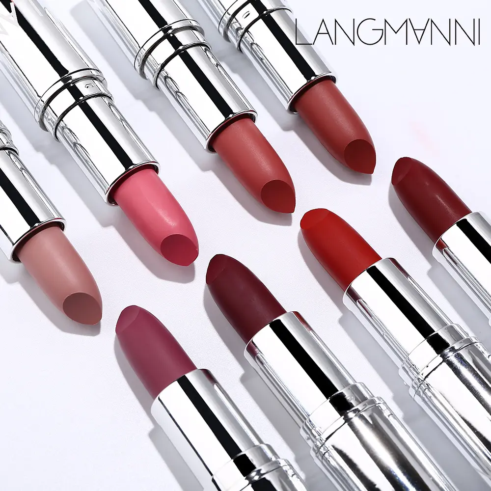 Matte Lipstick Waterproof Velvet Lips Stick 8 Colors Sexy Non-stick Cup Make-up Lipgloss  Lipstick