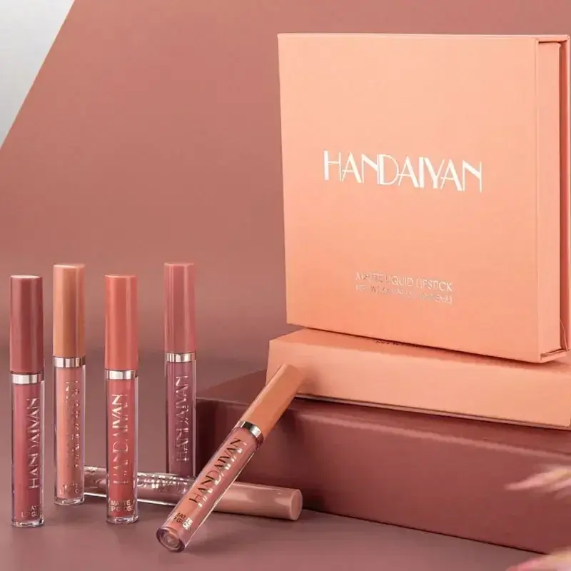 6Pack Liquid Lipstick Set Make-up Waterproof Long lasting Cosmetics Matte Lipstick LipGloss Kit