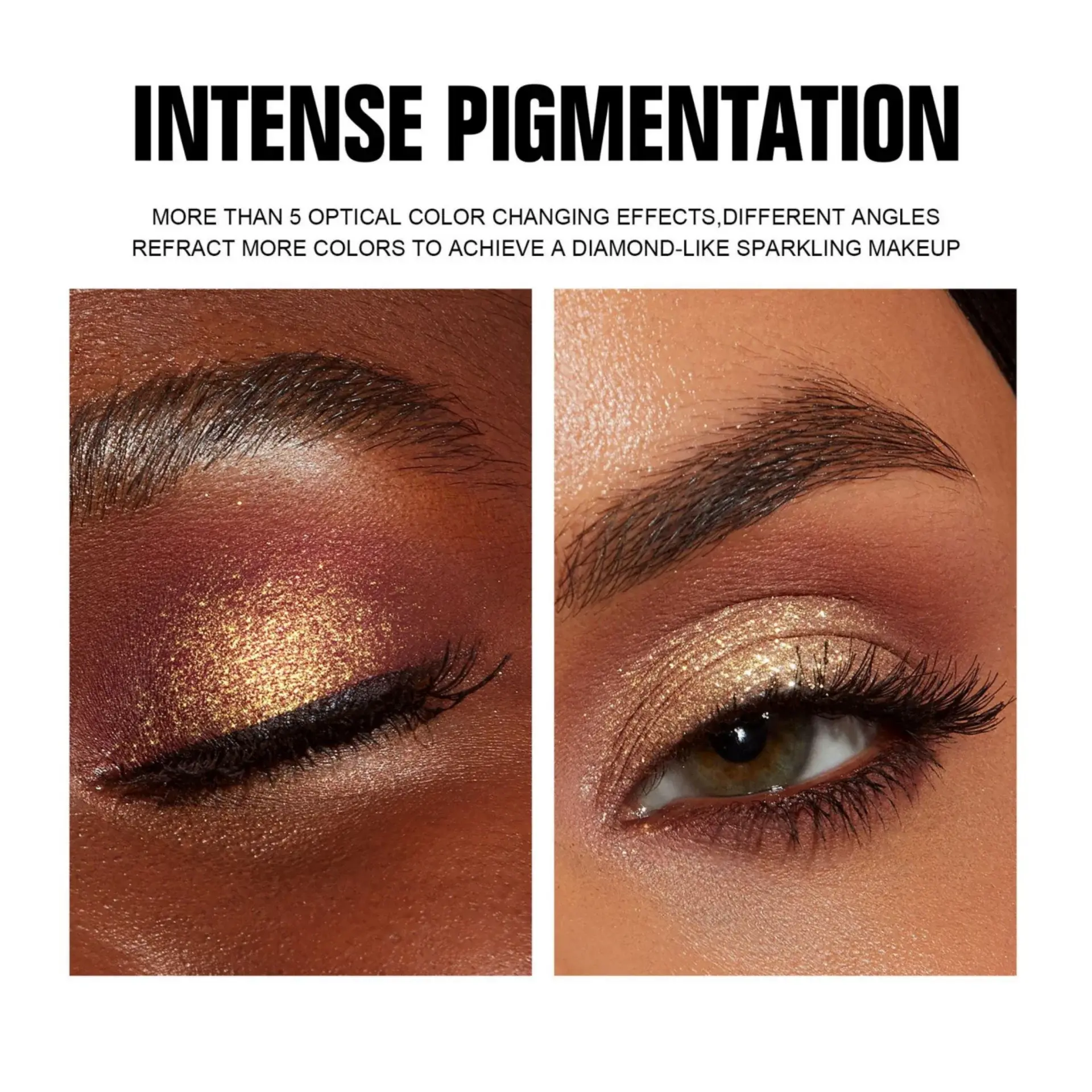 Hexagonal Eye Shadow Palette - Ultra-Fine Glitter Holographic Highlighter Chameleon Mashed Potato Brighten Makeup Plate