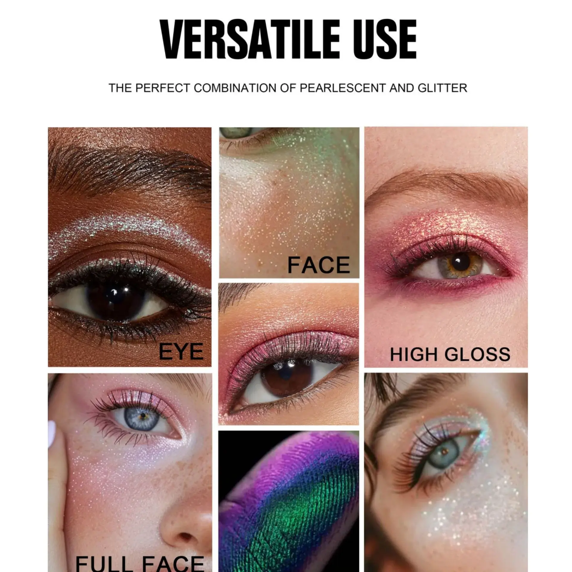 Hexagonal Eye Shadow Palette - Ultra-Fine Glitter Holographic Highlighter Chameleon Mashed Potato Brighten Makeup Plate