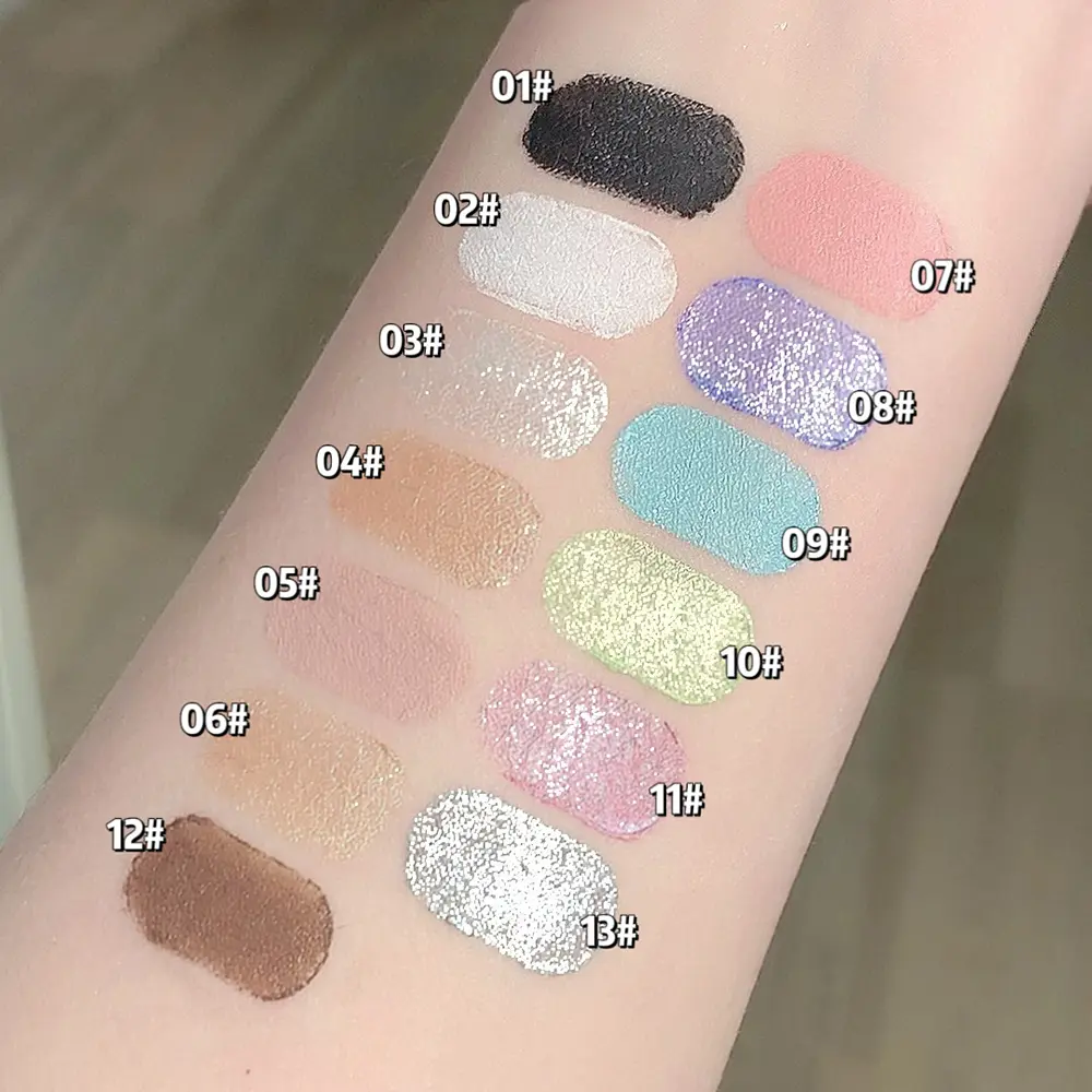 Matte White Lying Silkworm Highlighter Pen Eyes Corner Brightening Pearl High-gloss Eyeliner Waterproof Glitter Eyeshadow Stick