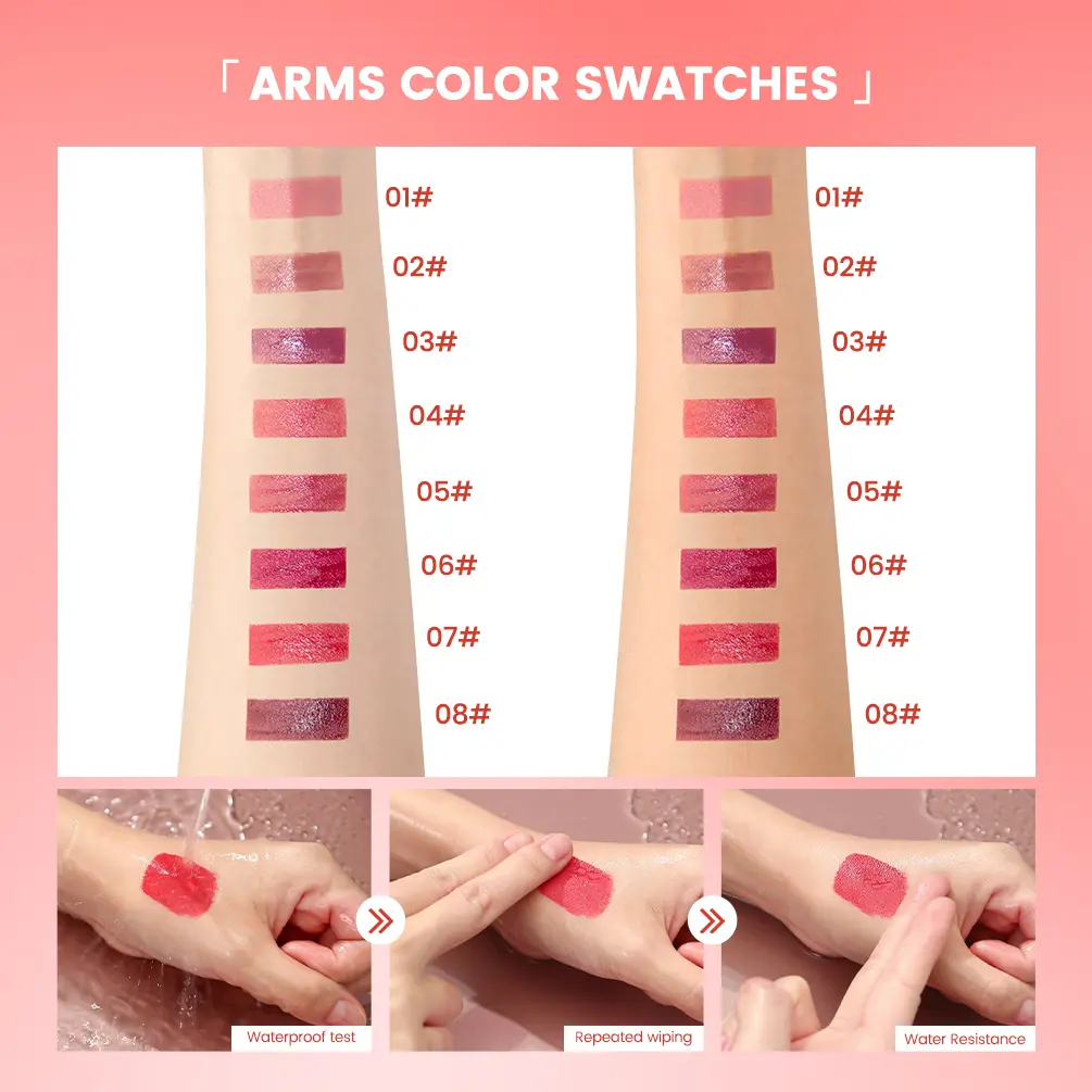 8 Colors Crystal Mirror Watery Lipgloss Waterproof Moisturizing Glossy Lip Glaze Makeup Sexy Red Purple Lip Gloss Tint Cosmetics