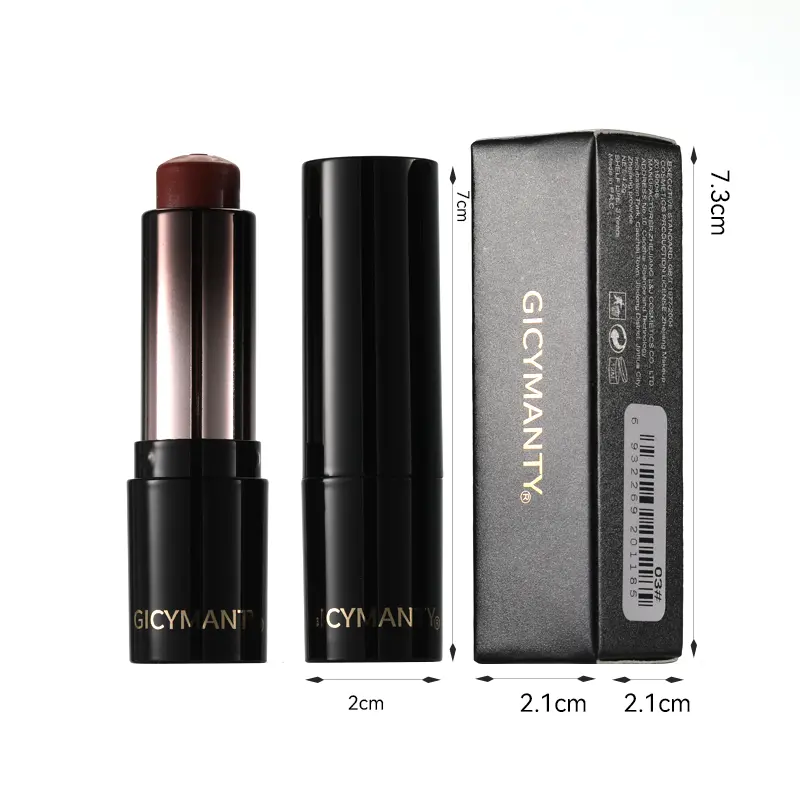 Starry Black Tube Lipstick Matte High Color Waterproof Anti Smearing Long Lasting Non Stick Cup