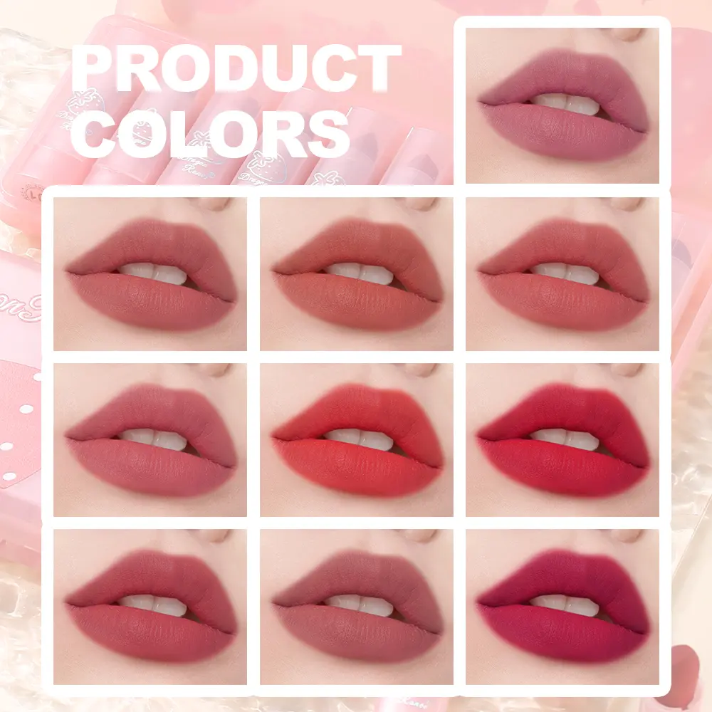 Ten Lipstick Set Velvet Matte Matte Silky Delicate Makeup Effect Long-Lasting Waterproof Complexion Lipstick Set