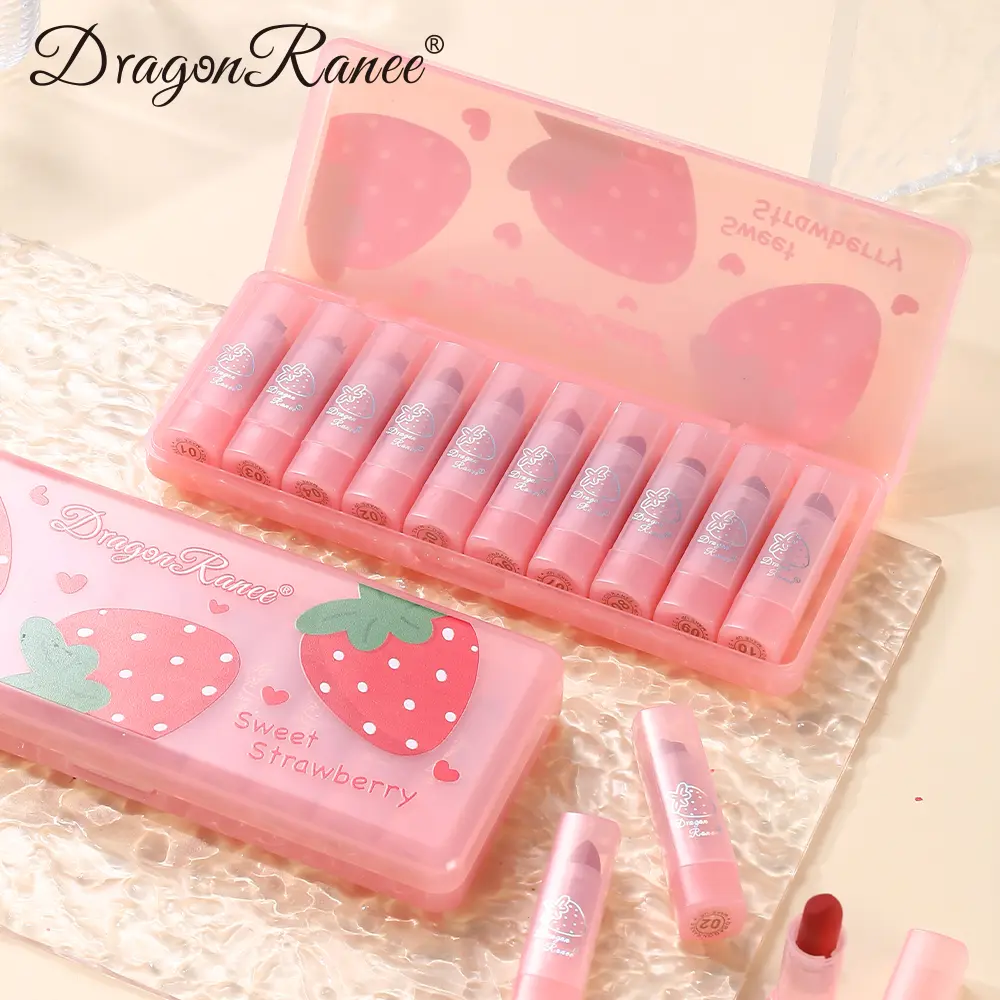 Ten Lipstick Set Velvet Matte Matte Silky Delicate Makeup Effect Long-Lasting Waterproof Complexion Lipstick Set