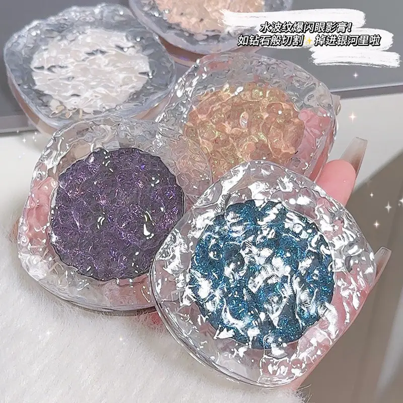 ZVEV monochrome flash eye shadow plate is delicate, clear, shiny, pearly, broken diamond color eye shadow cream