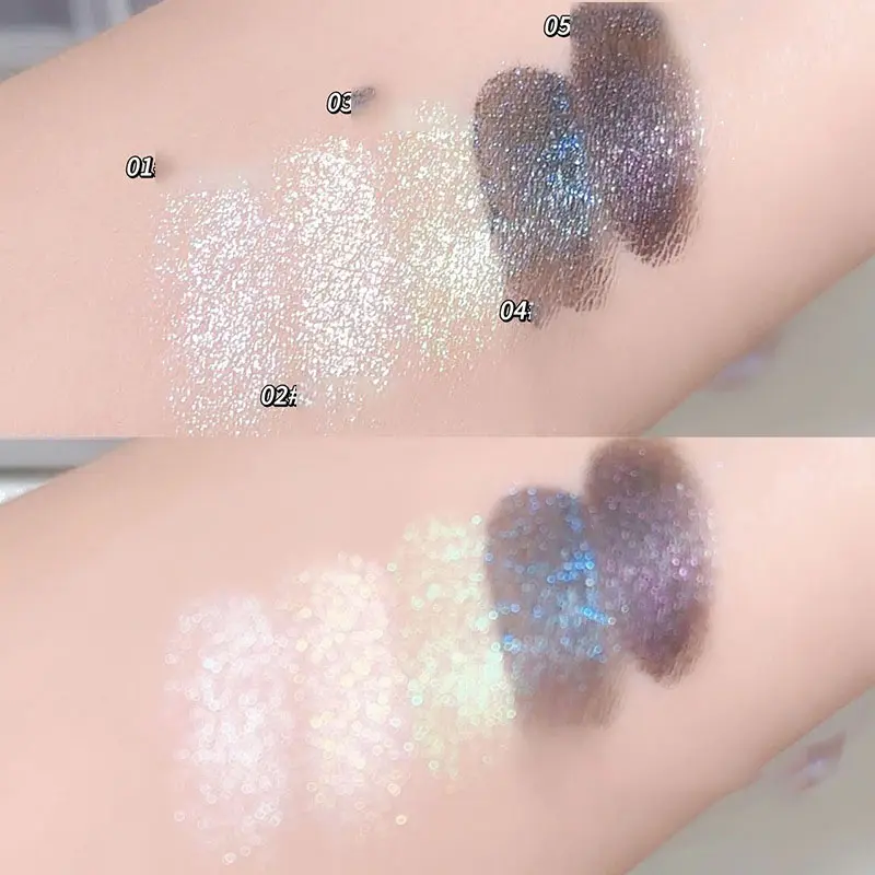 ZVEV monochrome flash eye shadow plate is delicate, clear, shiny, pearly, broken diamond color eye shadow cream