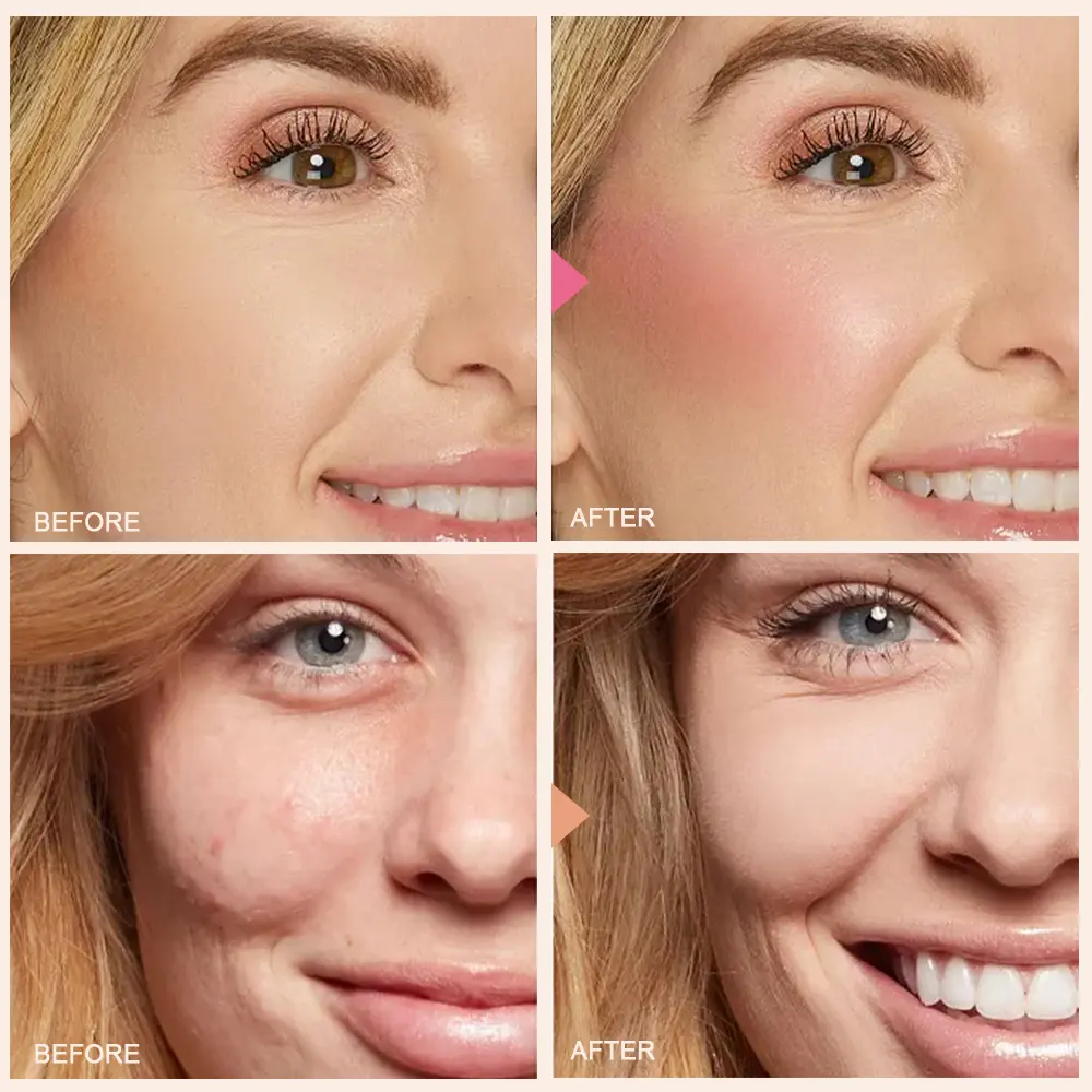 Velvety Liquid Blush, Waterproof Brightening Cream Blush, Suitable for All Skin Tones, Natural-Looking,Long-lasting Skin Tones