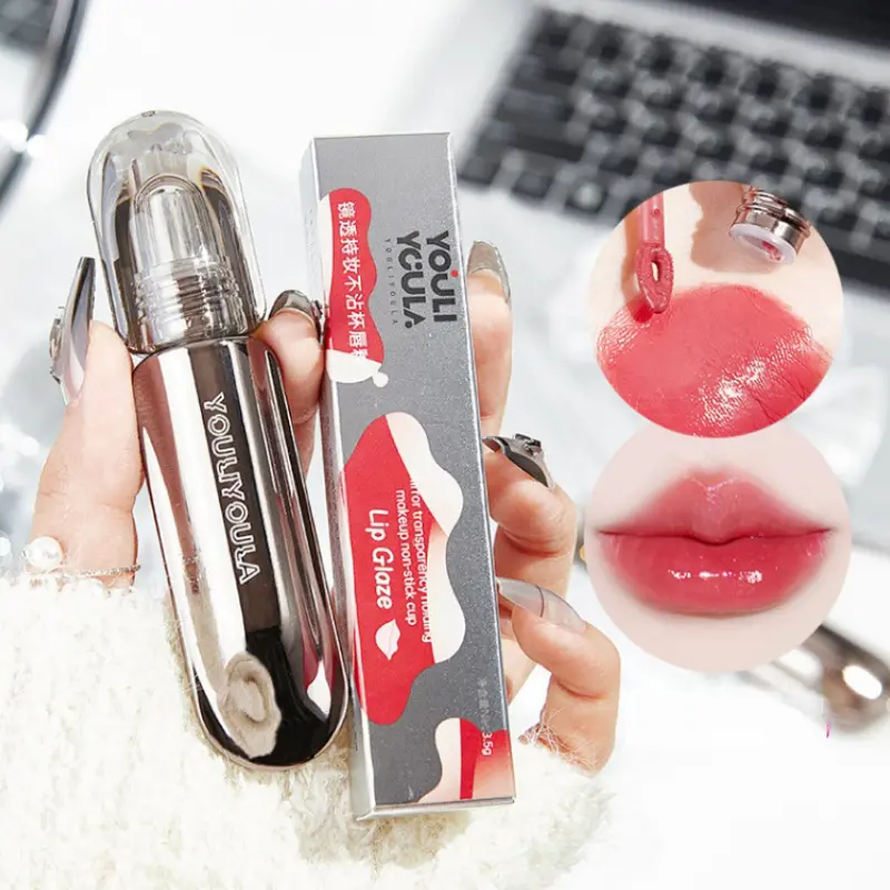 Glossy Non-Transfer Lip Gloss: Ultra-Hydrating Formula for Long-Lasting Moisture and Shine - Waterproof