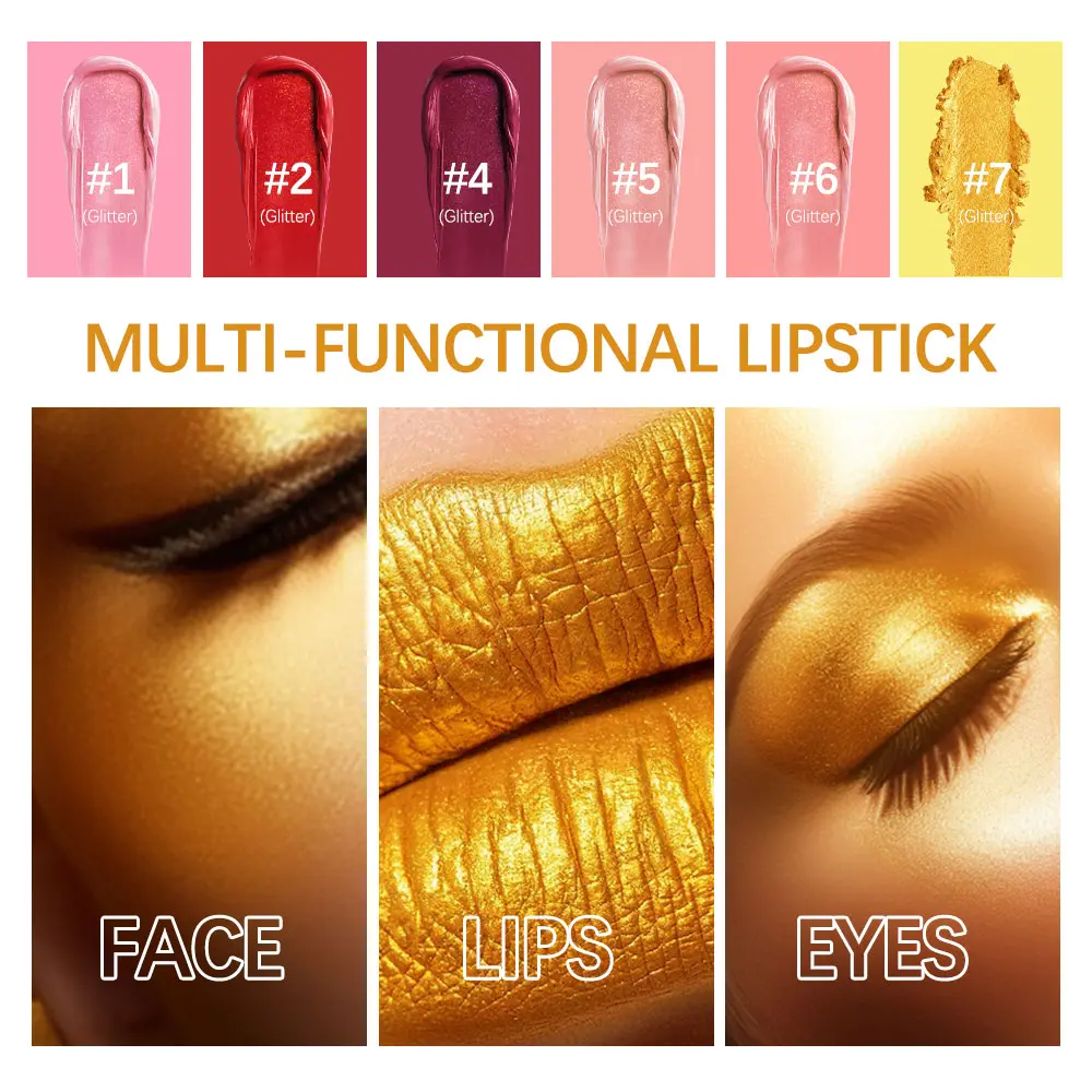 6pcs Matt Lipstick Set Gold Brick Matte Red Pink Waterproof Long Lasting Lipsticks Lip Tint Girl Lipsticks for Girls Woman Pack