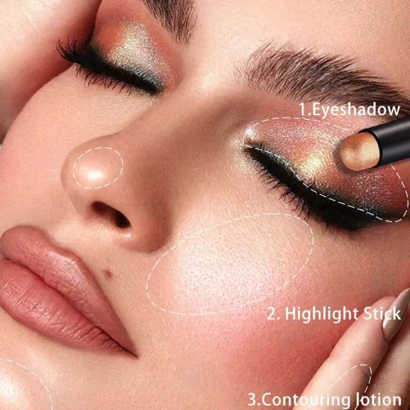 24 Colors Eyeshadow Stick Pen Pearly Lustre Metallic Smudger Eye Shadow Long-lasting Waterproof Brighten Eye Makeup Cosmetics