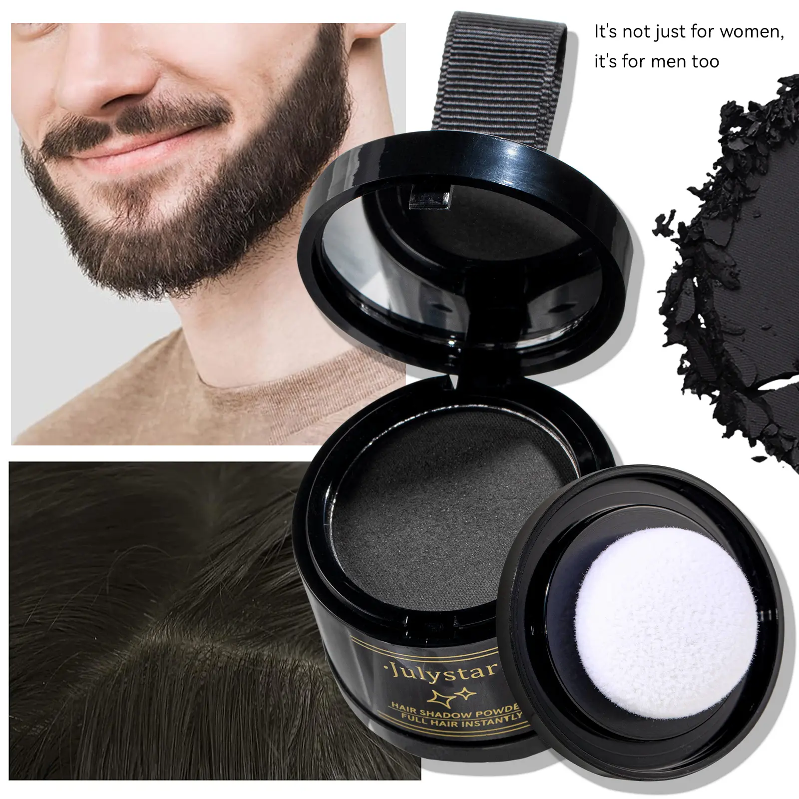 Hairline Powder Waterproof Hairline Root Cover Up Natural Black Brown Eyebrow Contour Stick Root Edge Shadow Filling Powder