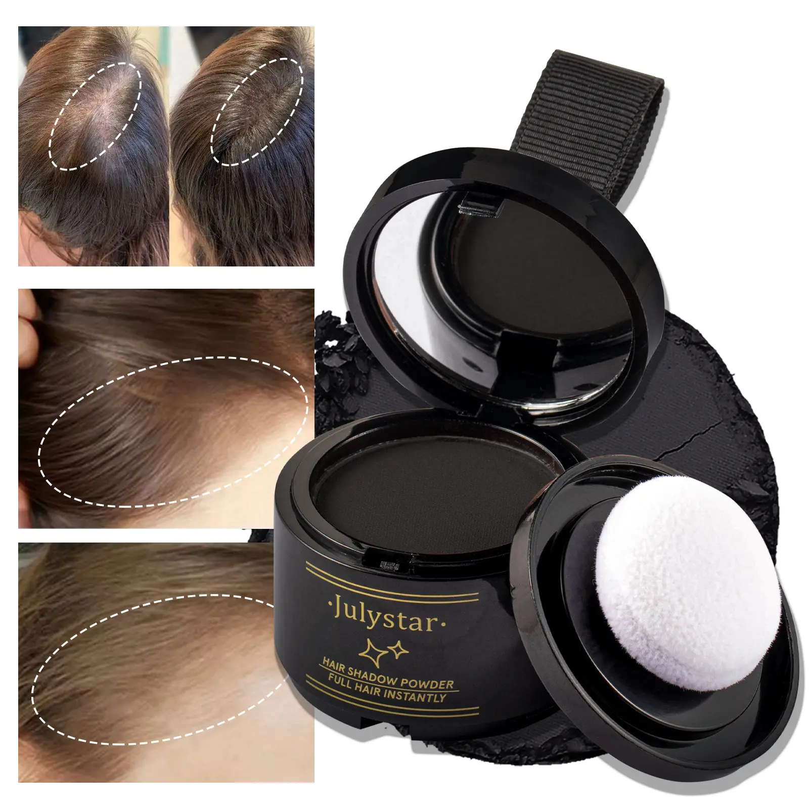 Hairline Powder Waterproof Hairline Root Cover Up Natural Black Brown Eyebrow Contour Stick Root Edge Shadow Filling Powder