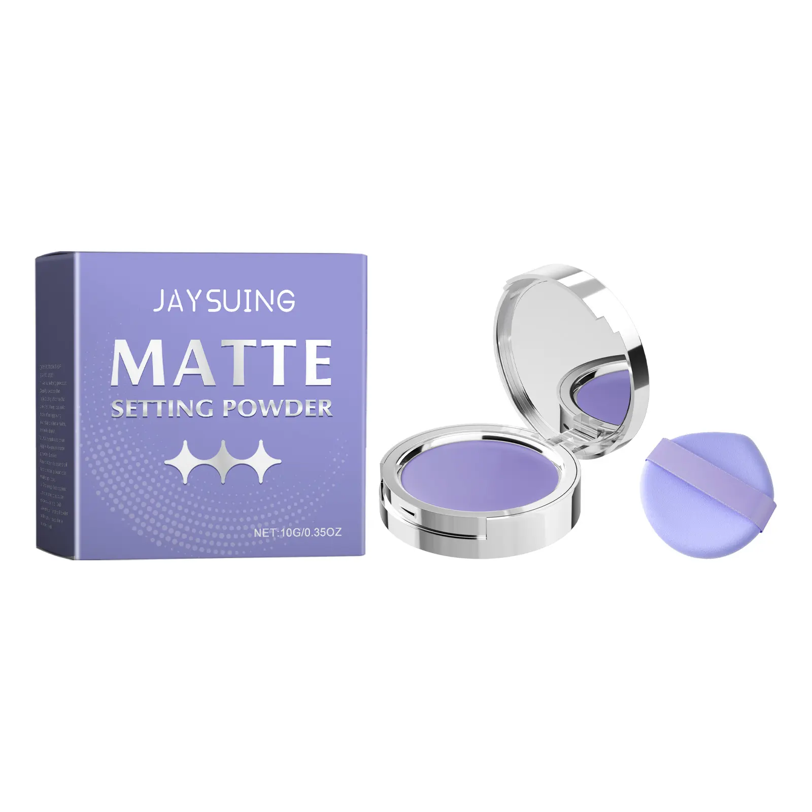 Lavender Matte Setting Powder Oil Control Waterproof Brighten Loose Powder Cosmetic Soft Smooth Skin Professional Lasting Makeup