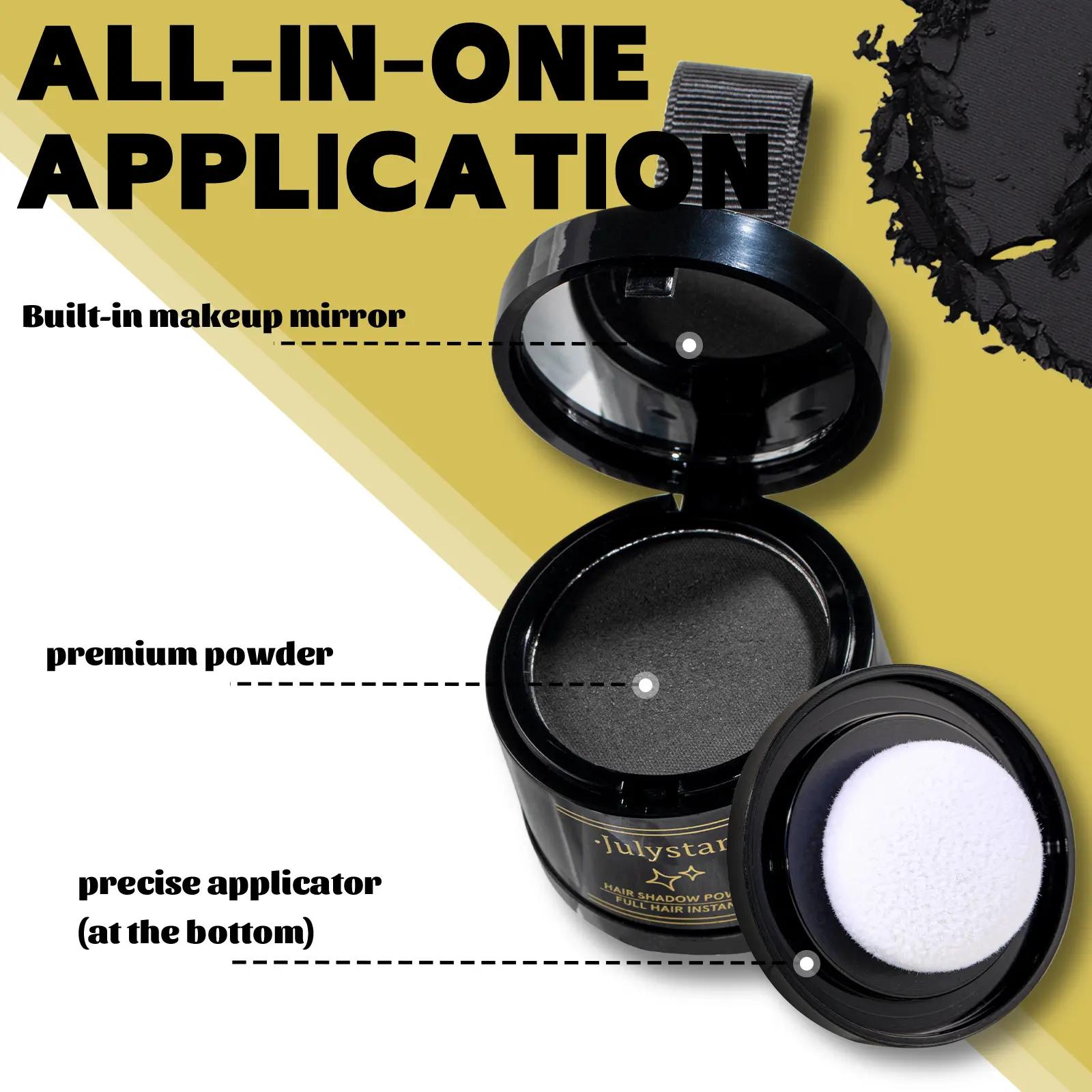Hairline Powder Waterproof Hairline Root Cover Up Natural Black Brown Eyebrow Contour Stick Root Edge Shadow Filling Powder
