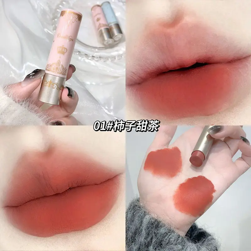 DAIMANPU Matte Velvet Lip Mud Stick Waterproof Lip Resistant Long Lasting Matte Lipstick Silky Smooth Smudge-Proof Lips Makeup