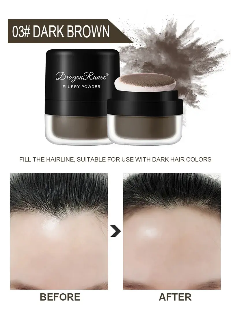 Hair Fluffy Powder Oil Control No-wash Transparent White Hair Line Loose Powder Root Cover Up Brown Fill In Hair Shadow Powder