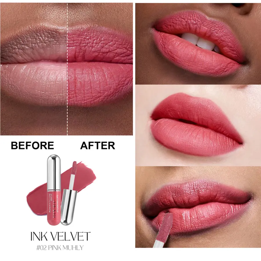 6 Pcs Lipstick Set Make-up for Women Non Stick Cup Waterproof Long lasting Lip Gloss Makeup Matte Lipstick Travel Capsule Style
