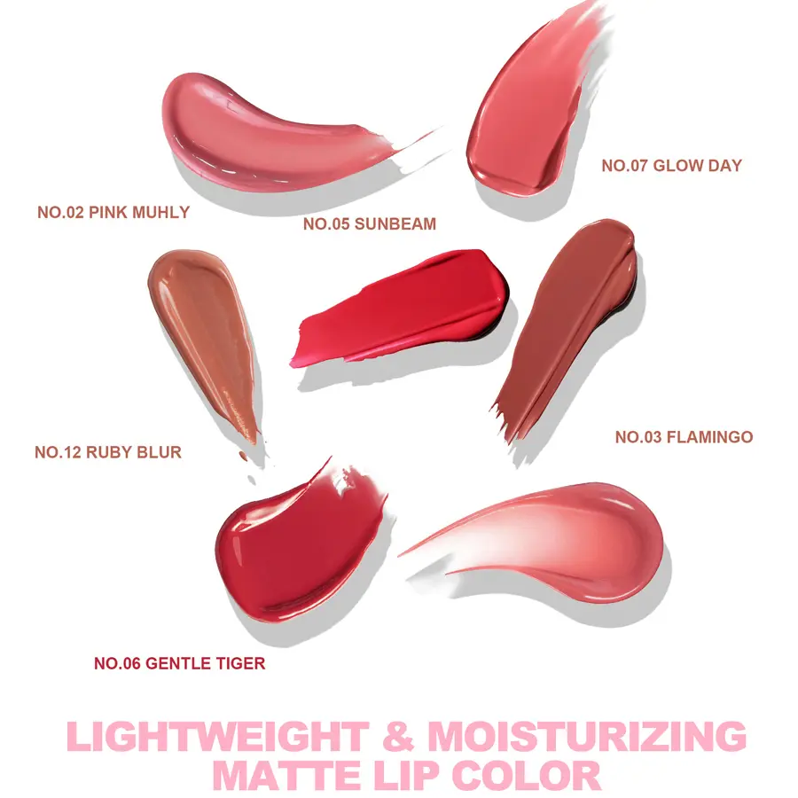 6 Pcs Lipstick Set Make-up for Women Non Stick Cup Waterproof Long lasting Lip Gloss Makeup Matte Lipstick Travel Capsule Style