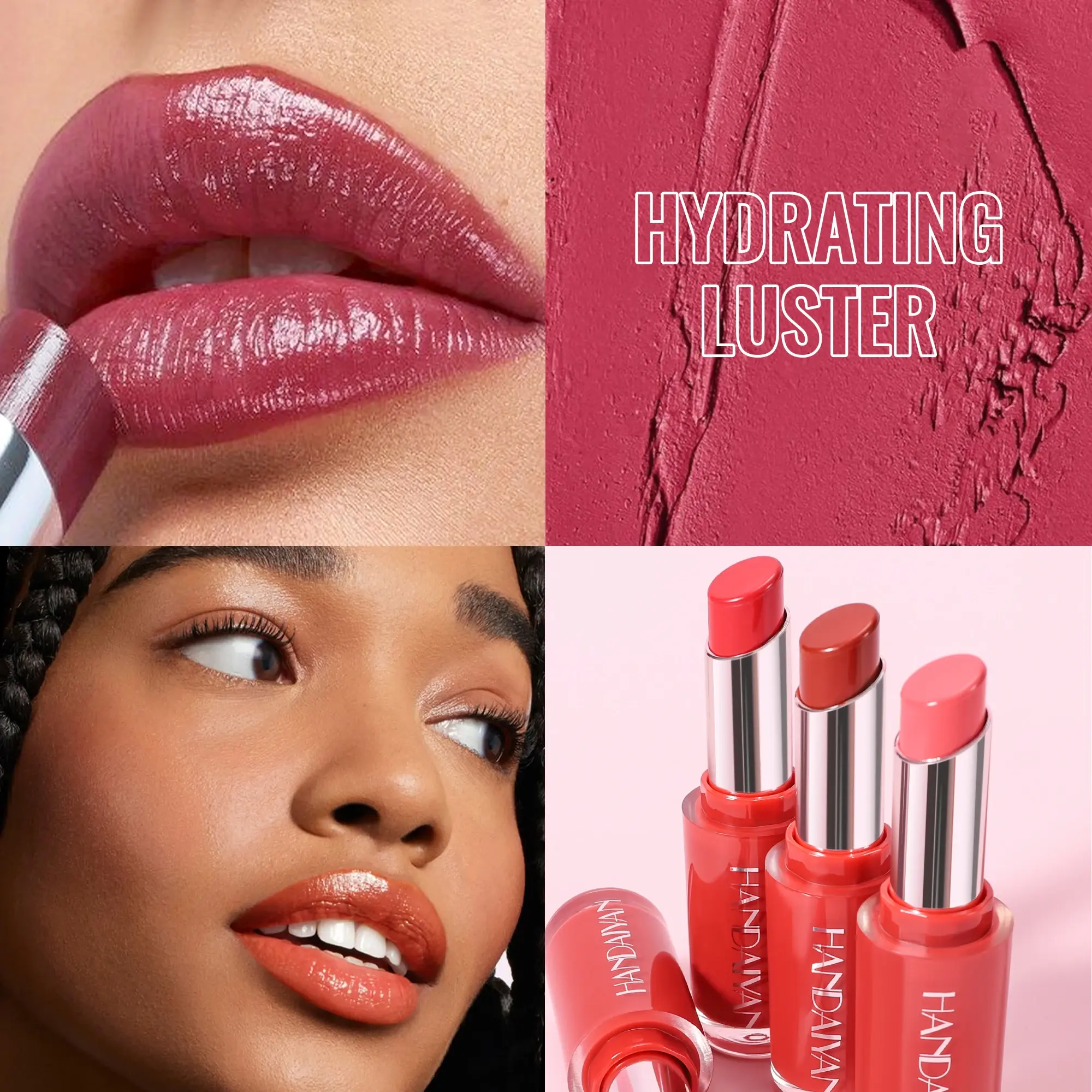 Velvet Lipstick 8 Colors Natural Moisturizing Waterproof Long-Lasting Color Non-stick Natural Daily Look Lipsticks