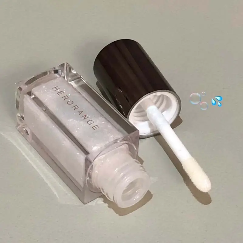 Blue Mermaid Color Pearlescent Shiny Lip Gloss Diamond Crystal Sparkle Lip Tint Milky Way Glitter Lips Waterproof Korean Make Up