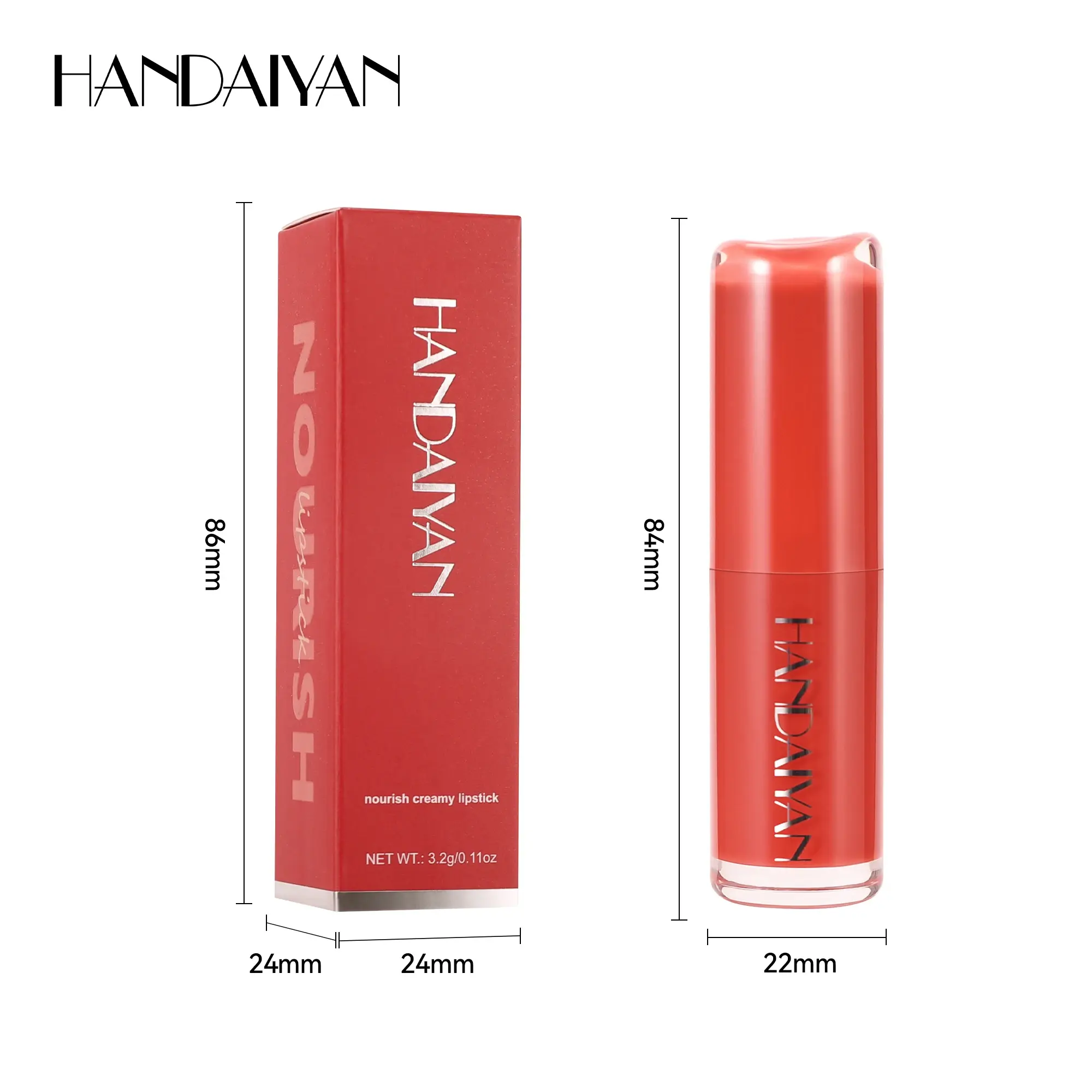 Velvet Lipstick 8 Colors Natural Moisturizing Waterproof Long-Lasting Color Non-stick Natural Daily Look Lipsticks