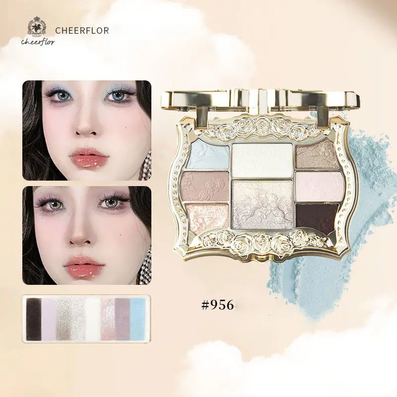 Cheerflor 8 Color Eyeshadow Palette Matte Shimmer Long Lasting Waterproof Vegan Eye Makeup for Daily Party Travel Y2K Look
