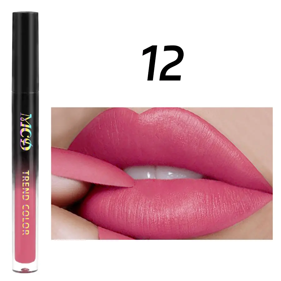 Velvet Matte Lip Gloss Nude Liquid lipsticks Stain-proof Waterproof  Lip Tint Long Lasting Non-stick Cup Makeup Pigment Cosmetic