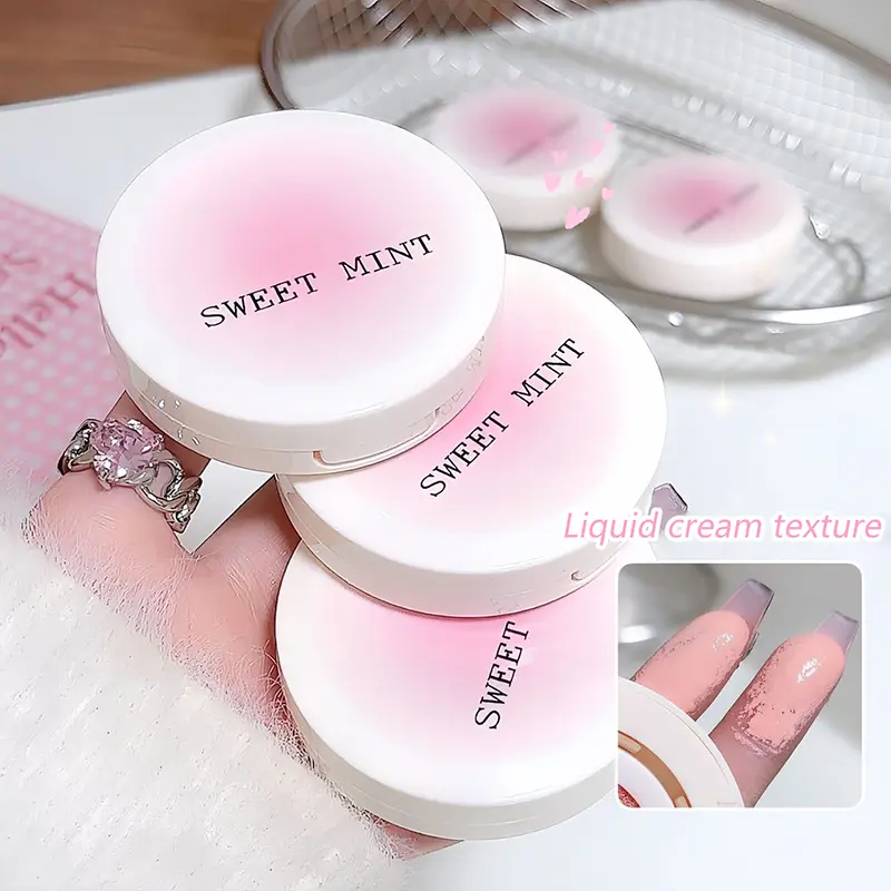 Chocolate Brown Liquid Blush Air Cushion Natural Matte Waterproof Peach Pink Chinese Blusher Makeup Rubores Rouge Cushion Blush
