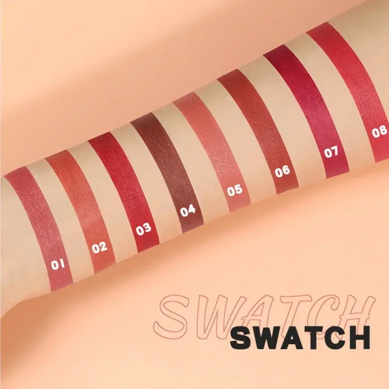 8 Colors Waterproof Lip Liner Pencil Sexy Red Matte Long-Lasting Lipsticks Lipliner Pen with Contour Tint for Perfect Lip Makeup