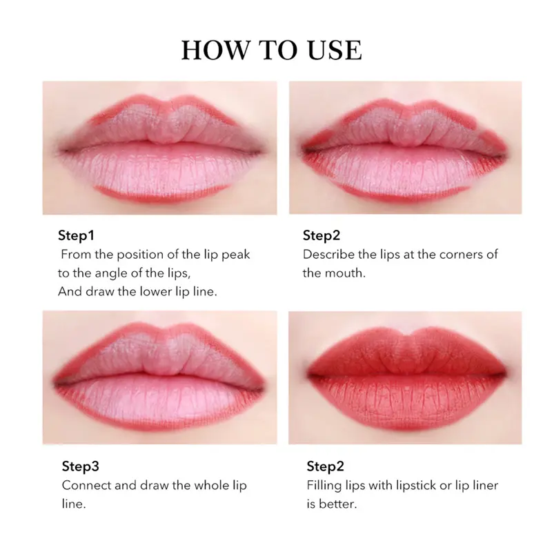 12 Color lipliner Set Contour Pen Tone Waterproof Mist Matte Lipstick Cosmetics