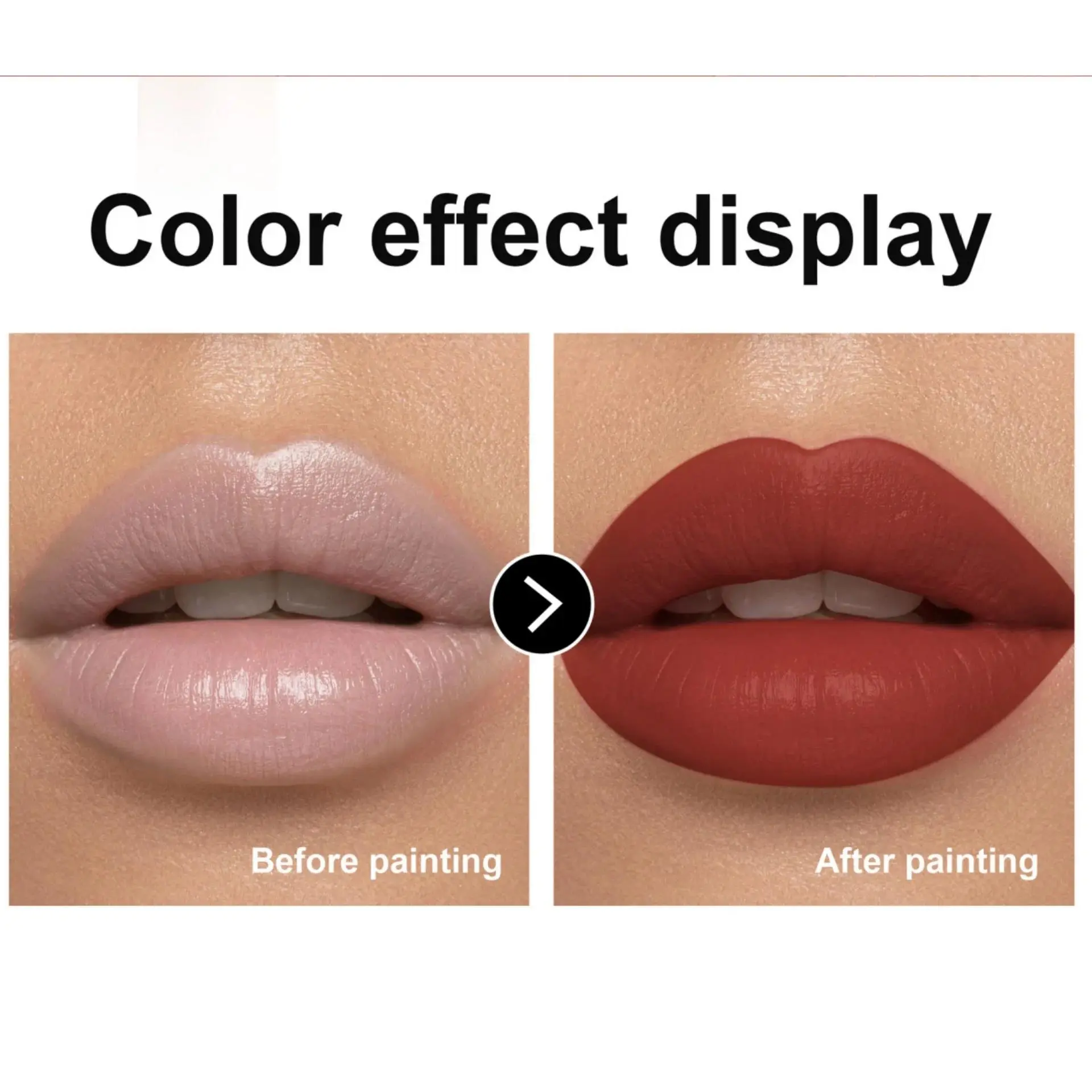 Matte Lipstick Waterproof Long Lasting 8 Colors Non Stick Velvet Texture Easy Apply Rose Red Deep Lip Makeup