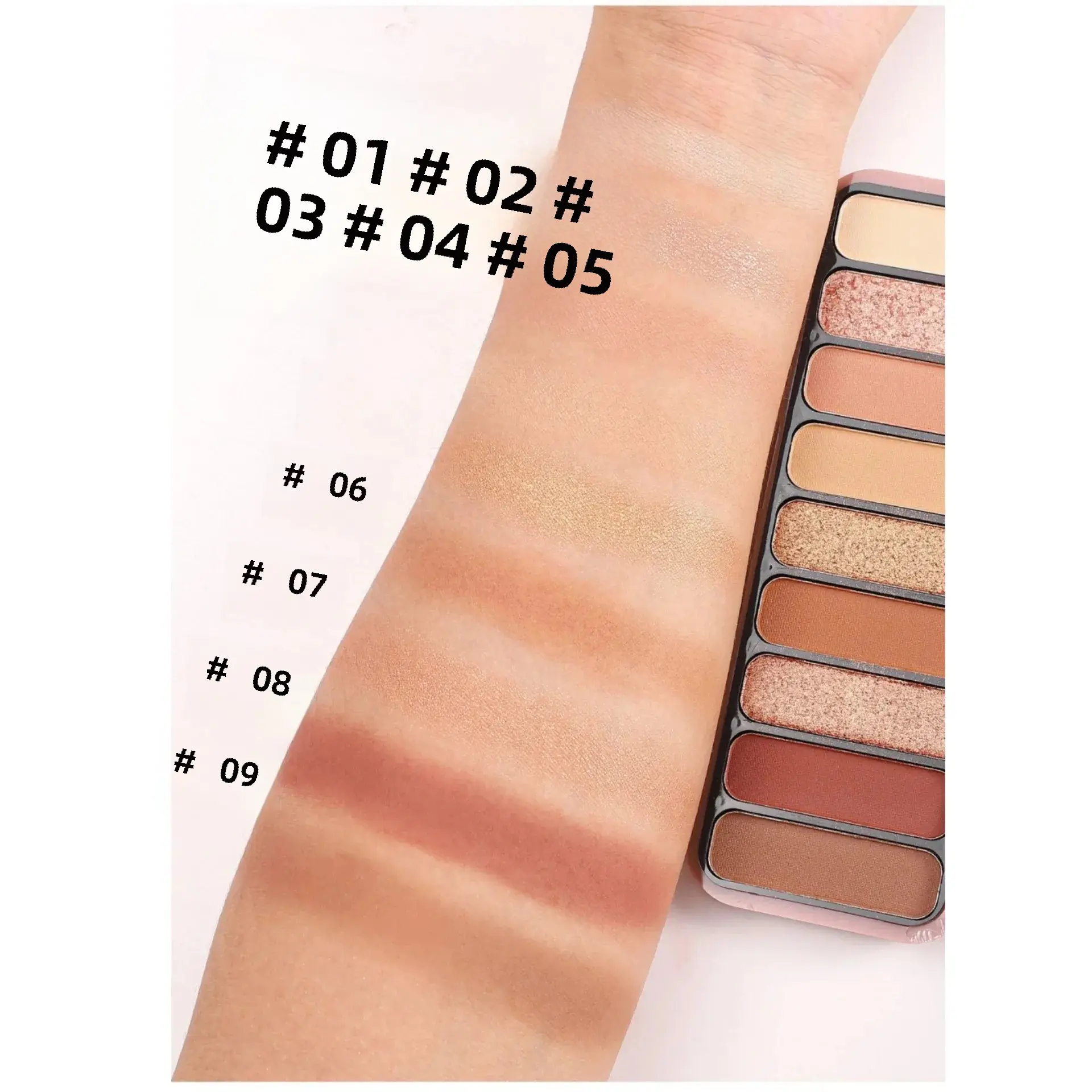 Desert Rose Eyeshadow Palette 9 Colors High Pigment Mineral Shadows Natural Daily Look Waterproof Matte & Earthy Tone Finishes
