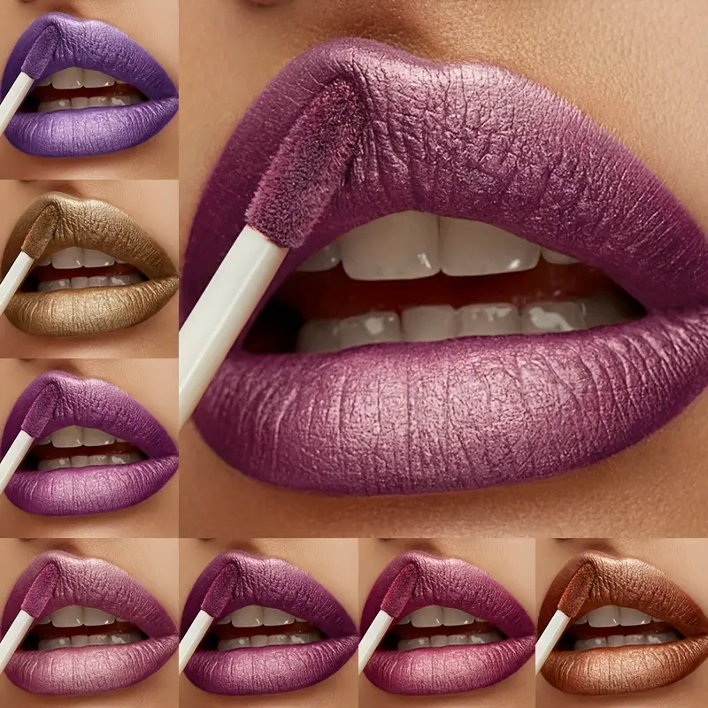 Sparkling Glitter Metallic Lip Gloss, Waterproof Long-lasting Matte Lipstick Lip Gloss,Music festival Lip Gloss,Gifts,lip