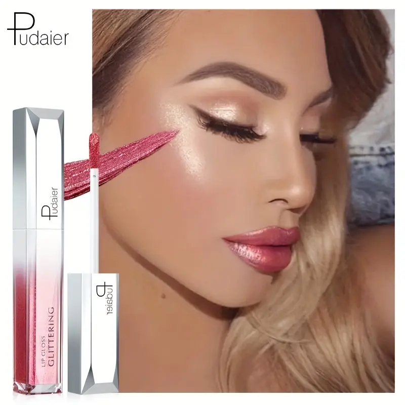 Sparkling Glitter Metallic Lip Gloss, Waterproof Long-lasting Matte Lipstick Lip Gloss,Music festival Lip Gloss,Gifts,lip
