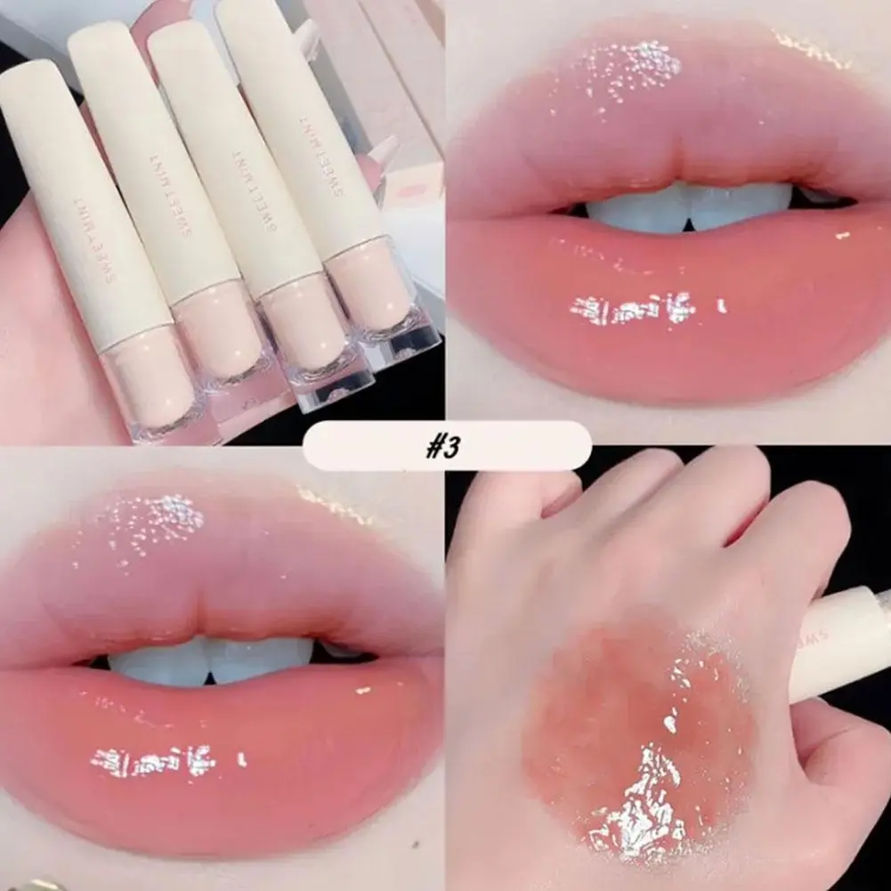 Hydrating Jelly Lipstick,Glow Moisturizing Tinted Lip Balm,Long Lasting Waterproof Plumping Lip Gloss, Mirror Lip Glaze Makeup
