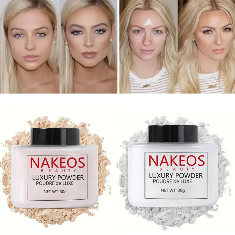 4 Colors Luxury Banana Powder Long-lasting Waterproof Light and Breathable Oil-controlling Setting Powder
