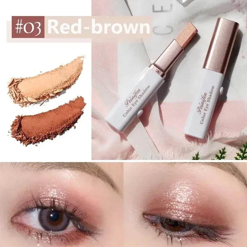 2 In 1 Pearly Highlighter Eyeshadow Stick Makeup Waterproof Long Lasting Glitter Eyeshadow Eyeliner Stick Eyes Makeup Cosmetics