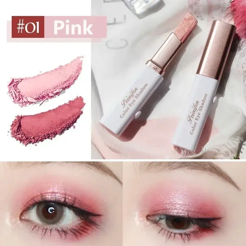 2 In 1 Pearly Highlighter Eyeshadow Stick Makeup Waterproof Long Lasting Glitter Eyeshadow Eyeliner Stick Eyes Makeup Cosmetics