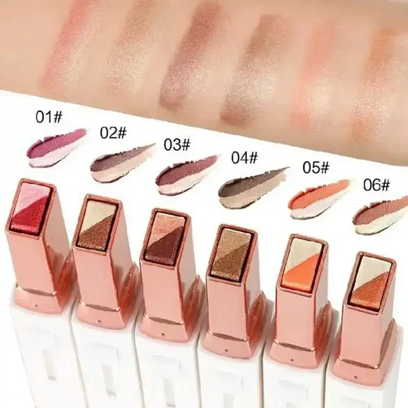 2 In 1 Pearly Highlighter Eyeshadow Stick Makeup Waterproof Long Lasting Glitter Eyeshadow Eyeliner Stick Eyes Makeup Cosmetics