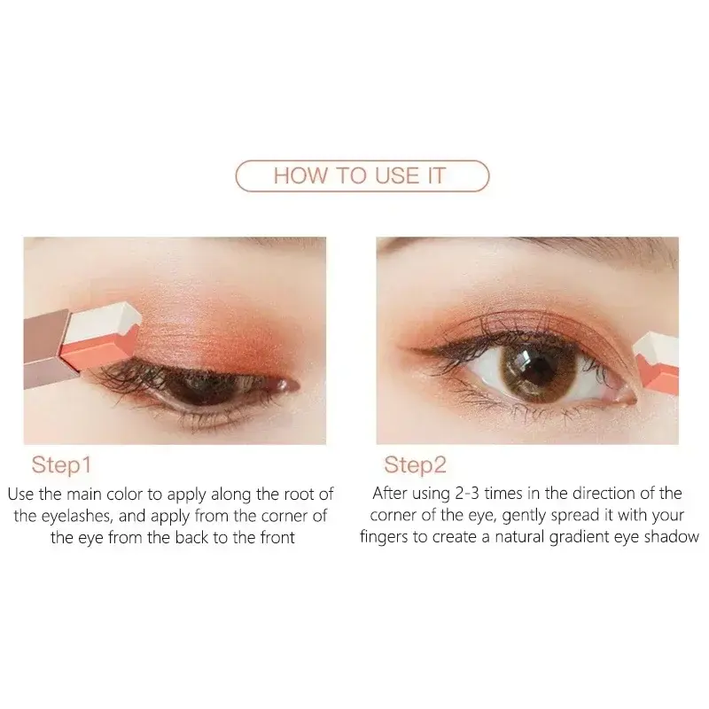2 In 1 Pearly Highlighter Eyeshadow Stick Makeup Waterproof Long Lasting Glitter Eyeshadow Eyeliner Stick Eyes Makeup Cosmetics