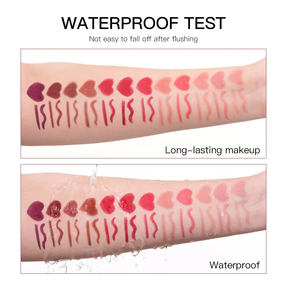 6color/Set Matte Mositurizing Lip Liner Built-In Sharpener Lipliner Pencil 2 In 1 Lip Liner And Lipstick Pen Waterproof