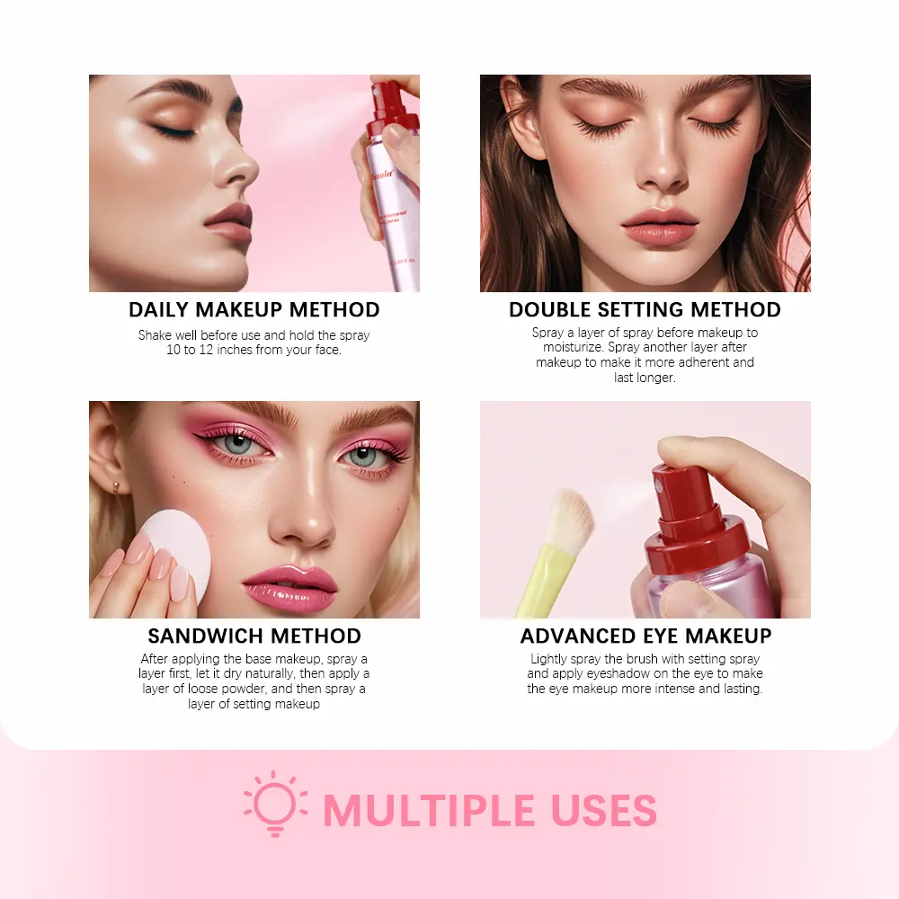 Oil Control Setting Powder Spray Set Matte Base Makeup Control Oil Waterproof Make-up Fixer Spray Hide Pores Setting Powder