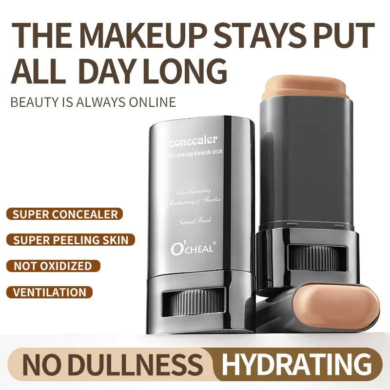 Liquid Concealer Stick - Covers Acne Marks Dark Circles Tattoos & Freckles Full Coverage Foundation Cosmetic for Face